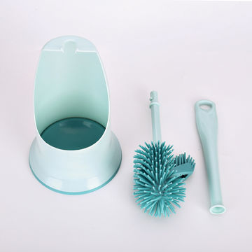 Buy Wholesale China Silicone Flex Toilet Brush With Slim Holder Anti-drip  Set Toilet Bowl Cleaner Brush & Toilet Brush at USD 1.78