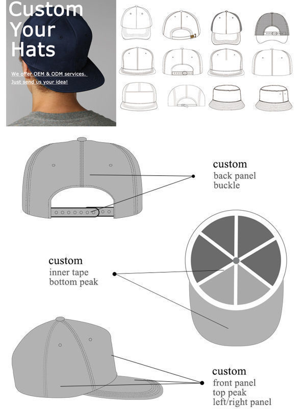 snapback hat parts