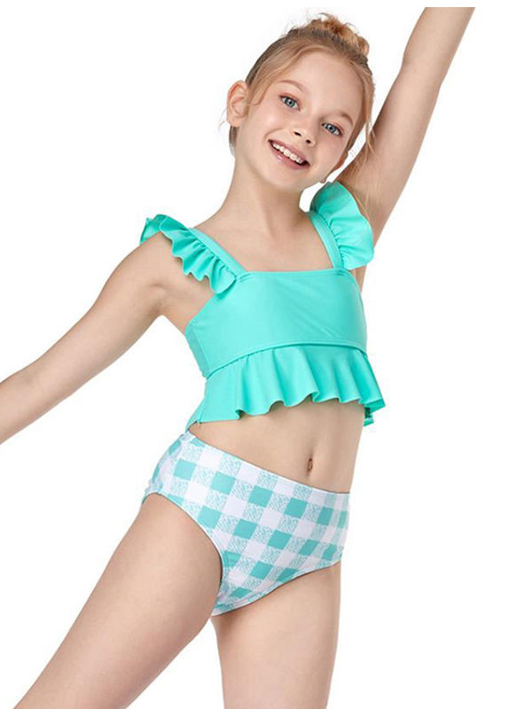 Buy Wholesale China One Piece Bow Check Baby Swimsuit Cute Bikini Triangle  Swimsuit Two Pieces & Girls Swimsuit at USD 4.28
