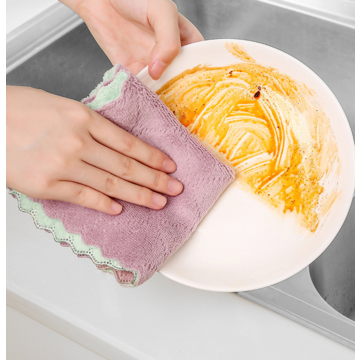 Kitchen Dish Cloths, Coral Fleece Microfiber Dish Towels, Soft