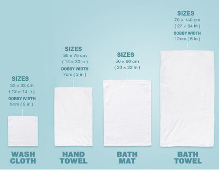 Standard size bath discount towel