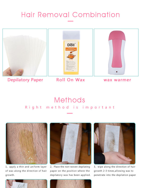 China Ultra Quality 100 Pieces Pack Waxing Strips NonWoven Wax Strip