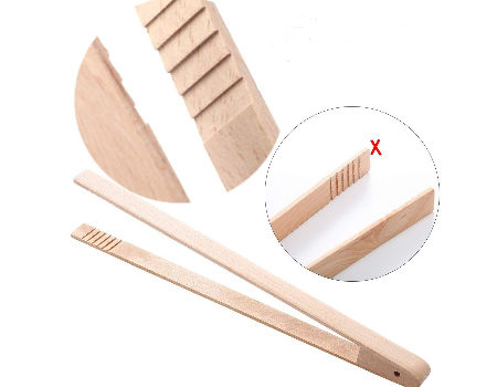 Bread & Pickles Lyanther The Bamboo Toast Tongs Wooden Toaster Kitchen Tongs fruit clip for Toast Fruits 
