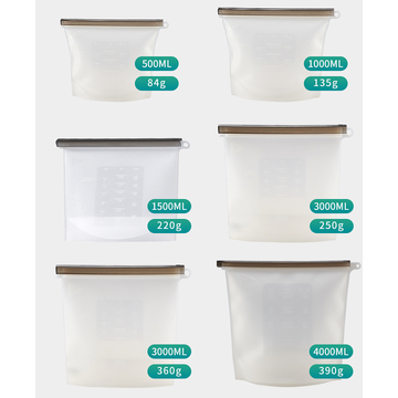 1000ml Airtight Zip Seal Preservation Storage Container Reusable Silicone  Food Storage Bag Food Bag - China Storage Bag and Food Bag price