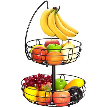 Buy Standard Quality China Wholesale Bextsrack 2 Tier Fruit Basket Bowl  With Banana Hanger For Kitchen Countertop Direct from Factory at New Better  Gift Co. Ltd