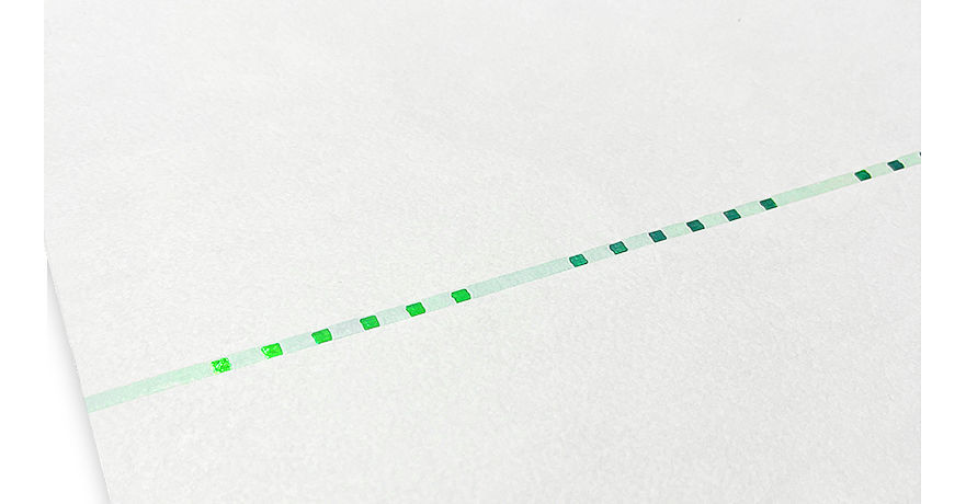 China Cotton and linen Security special paper with green blue window ...