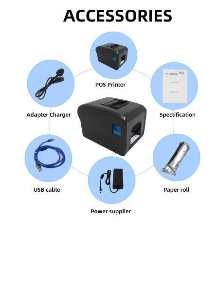 Pos Printer Rear Port China 58mm Desktop POS Thermal Receipt Printer, Auto Cutter, Serial USB ...