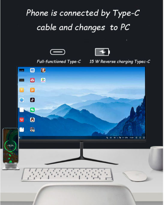 China Innobook 24 inch low cost monitors 1920*1080/60Hz FHD IPS 72NTSC