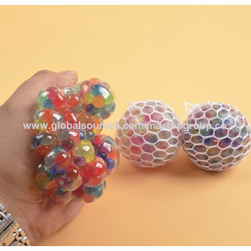 Wholesale Beads Splat Hand Squeeze Bead Ball Toy sale Mesh Ball Mesh Squishy Grape Me