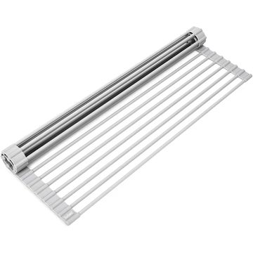 Stainless Steel Roll Up Dish Drying Rack - Multifunctional Dish