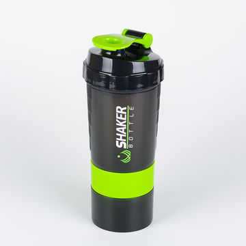 Protein Powder Shaker Bottle 500ml 3 Layer Sports Water Cup