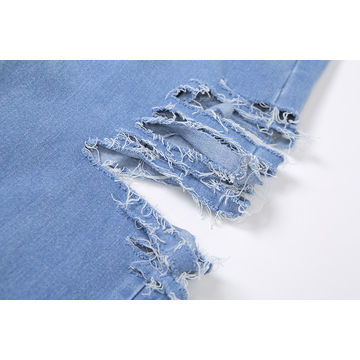 Ripped Trousers Back Starts Tall Girls Blue Denim Loose Pants Women  Straight Jeans Wholesale - China Women Jeans and Jeans price
