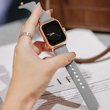 Square Rose Gold Stainless Steel Women's Watch With Mesh Band Manufacturer,  Custom Design