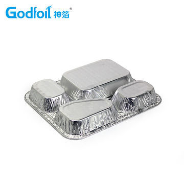 Buy Wholesale China Chinese Cheap Gold Square Foil Tray Disposable