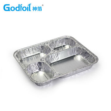 Airline Rectangular 8011 Alu Foil Disposable Aluminum Pans Heat