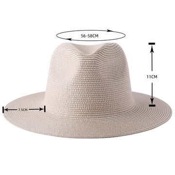 China New Natural Panama Soft Shaped Straw Hat Summer Wide Brim Beach ...