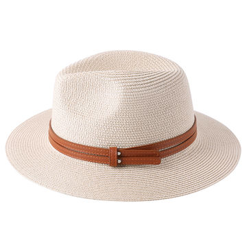 China New Natural Panama Soft Shaped Straw Hat Summer Wide Brim Beach ...