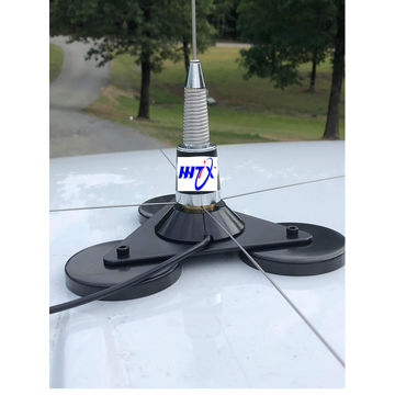 VHF NMO Feder-Peitschenantenne Auto Tri Magnetfuß SMA Triple Ground Plane Magnetmontage
