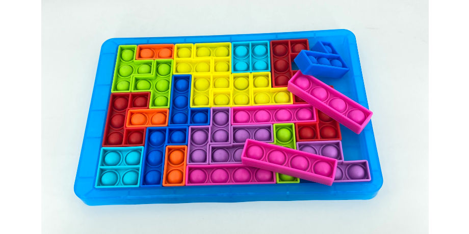 Tetris Children's Puzzle Building Blocks Puzzle Silicone Toy