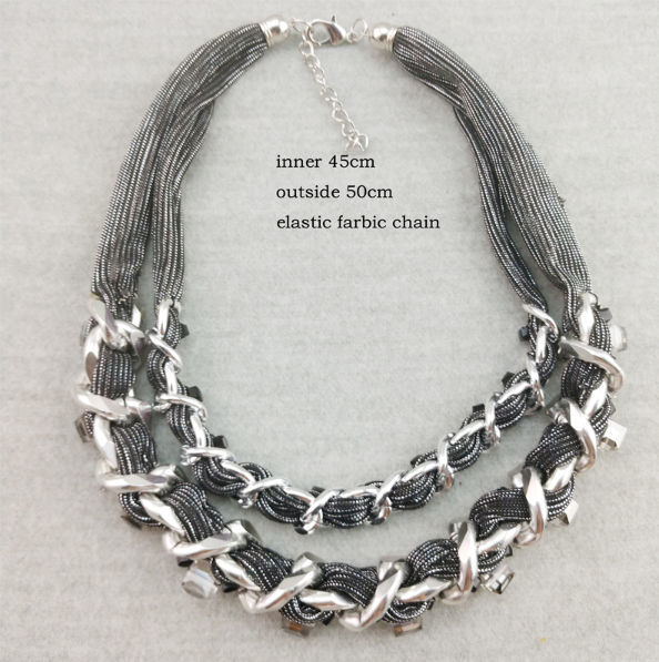 Fabric on sale chain necklace