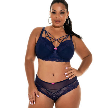 2015 high quality deep V brand sexy big size push up bra set
