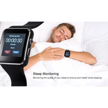 ¡Novedad de 2021! Reloj inteligente X6 con pantalla táctil para cámara, tarjeta SIM TF BT GPS IP68, reloj Bluetooth impermeable