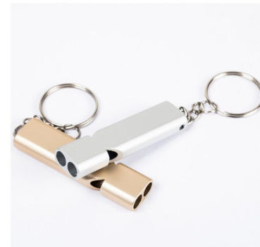 Emergency Safety Whistle Outdoor Survival Rust Proof with Keyring Silver