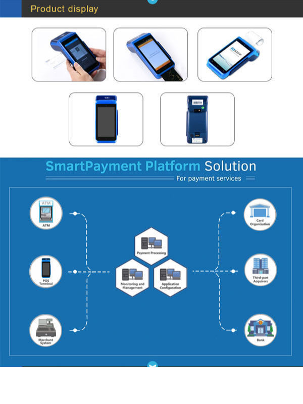 China Smart 4G android 7.0 POS systems with printer for shop payment on ...