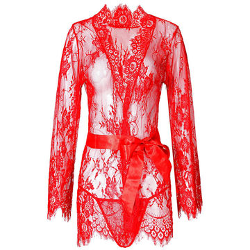 Ladies Seductive G-string Set Fat Women Sheer Lace Curvy Sleepwear Plus Size  Sexy Lingerie Robe - Buy China Wholesale Plus Size Underwear For Women $5.7
