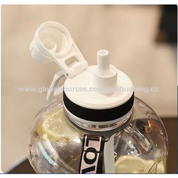 Large Clear Plastic Water Bottles - Motivational Sports Water Cups