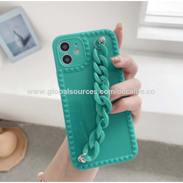 Wholesale  Silicone Wallet iPhone Case with Chain Strap, Best Selling 2020