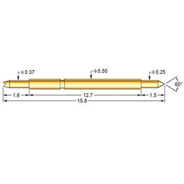 China Spring Contact Probes PCB Test Pin Test probe gold-plated Brass ...
