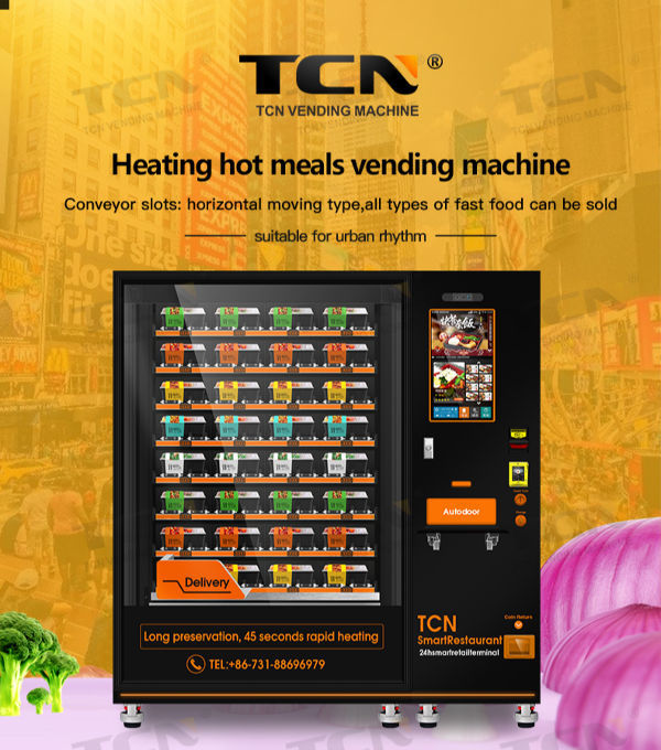 China Tcn Warm Food Hot Food Vending Machine Automatic Hot Lunch Vending Machine Hot Food Meals 0733