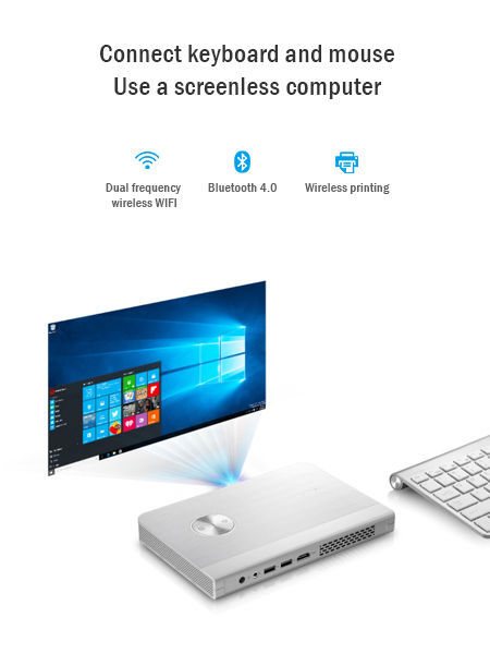 Hotus Windows 10 Smart DLP Projector 1080P Screenless Computer ...
