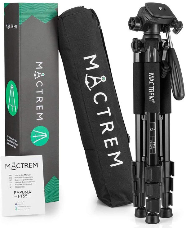 Colorful Mactrem PT55 Lightweight Flexible Travel Tripod Camera mounts clamps with Carry Bag