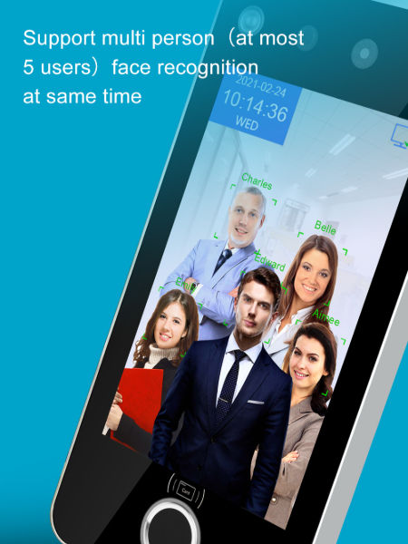 China 5 inch screen face recognition access control terminal with ...