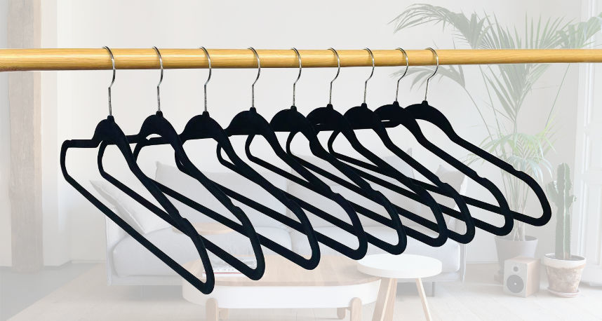 Buy Wholesale China Skirt Clothes Rack Notches Space Saving Non Slip Beige  Velvet Coat Shirt Dress Suit Clothes Hangers & Velvet Hanger,flocked Hanger,cheap  Hangers at USD 0.11