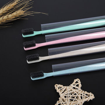 China Wheat Straw Toothbrush Travel Home Portable Adult Soft Toothbrush ...