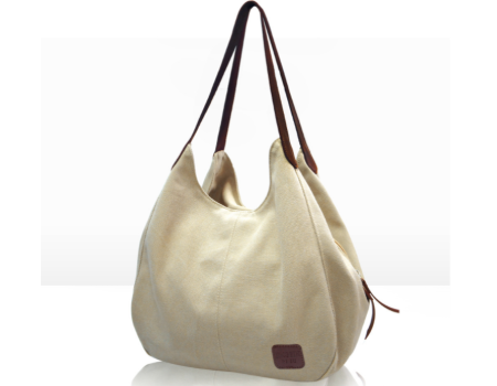 Women Canvas Vintage Tote Bag Designer Handbag Shoulder Bag White Womens Bags Handbags