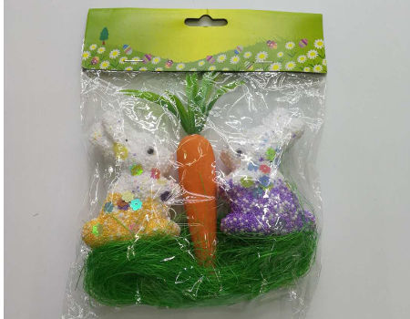 20pcs/lot Easter Artificial Carrots Decoration Glitter Foam Simulation Vegetable 