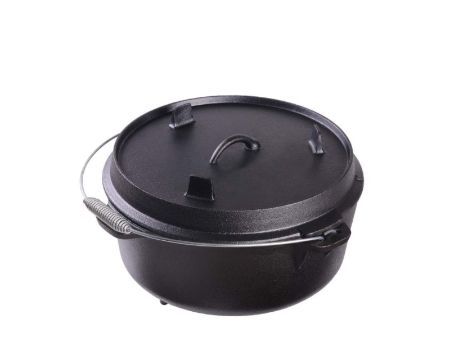 Hot Sale Outdoor Cast Iron 7 PC Campfire Camping Cookware Set Kit - China  Camping and Cookware Set price