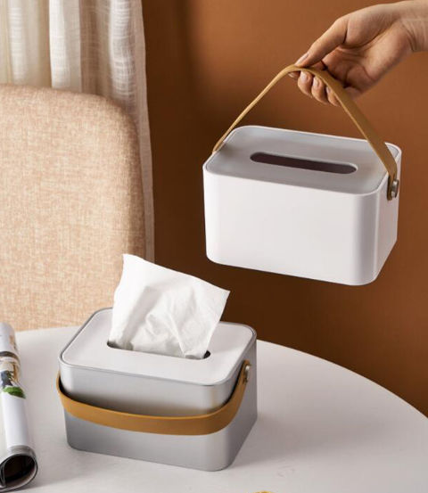 Tissue Box Desktop Napkin Holder Dustproof Tissue Paper Organizer With Lid  Home Office Stationery Storage Box Desk Organizer