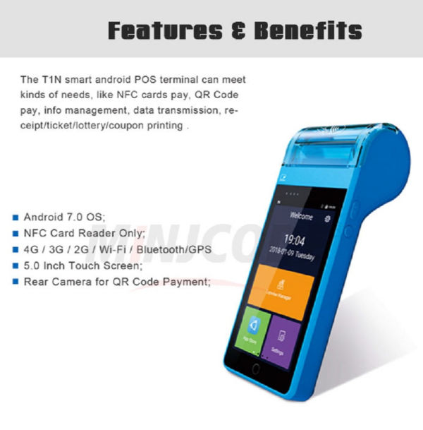 China Handheld Touch Screen Android Smart POS Payment Terminal MJ T1N ...