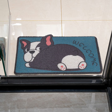 Cartoon Cute Animal Pattern Silica Gel Mud Mat For Floor, Dog Shaped