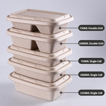 China Disposable Biodegradable Fast Food Pulp Container Paper Lunch ...