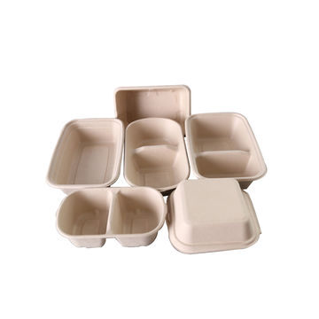 China Disposable Biodegradable Fast Food Pulp Container Paper Lunch ...