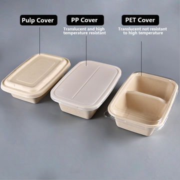 China Disposable Biodegradable Fast Food Pulp Container Paper Lunch ...