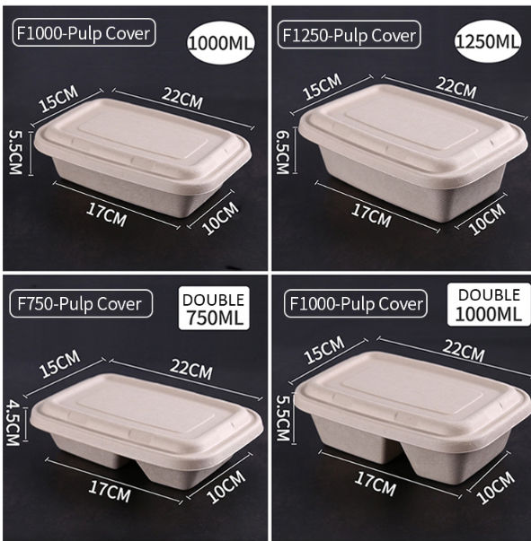 China Disposable Biodegradable Fast Food Pulp Container Paper Lunch ...