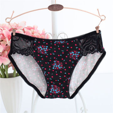 China Thick soft girl slim panties, cute patterns and colors, 6pcs set ...