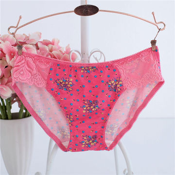 China Thick soft girl slim panties, cute patterns and colors, 6pcs set ...